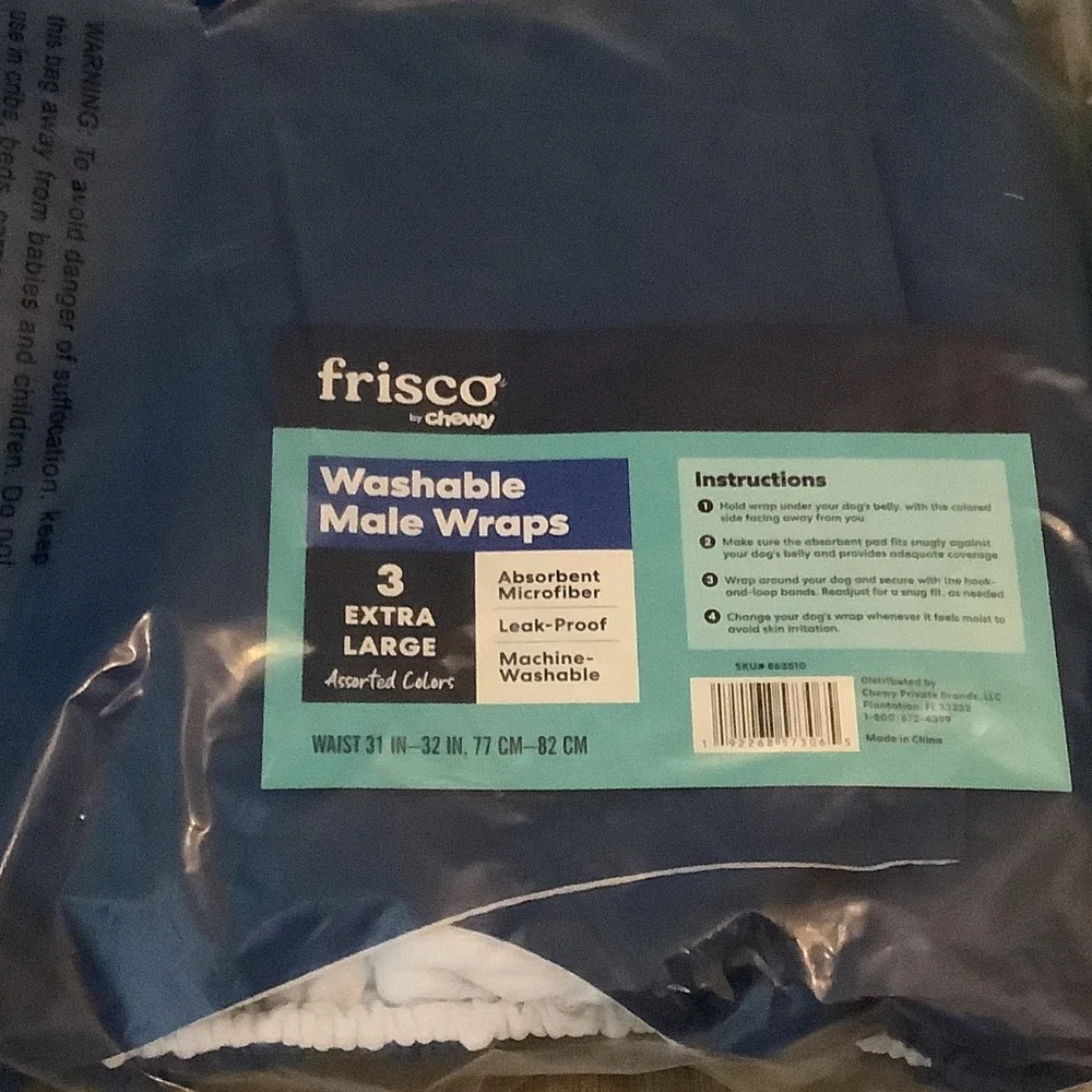 Dog pads, wraps male, belly band